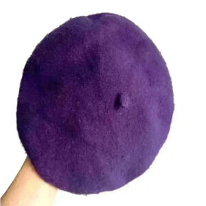 H&M  Women’s Purple Parisian Wool Baret Fall Winter Stylish Hat Preppy Soft